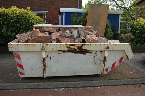 Commercial waste removal van outside a Chingford business